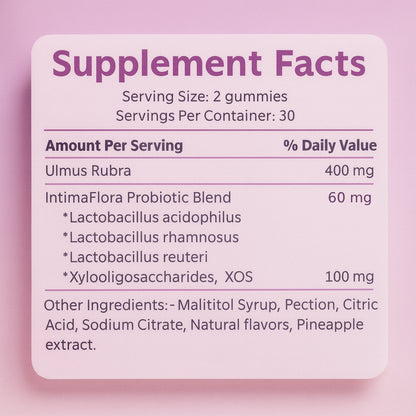 IntimaFlora Feminine Balance Gummies (Hawaiian Pineapple) – 60 Count