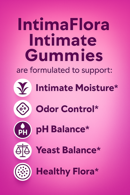 IntimaFlora Feminine Balance Gummies (Hawaiian Pineapple) – 60 Count