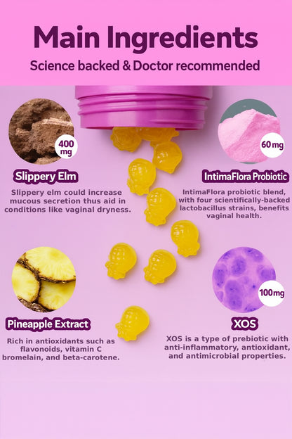 IntimaFlora Feminine Balance Gummies (Hawaiian Pineapple) – 60 Count
